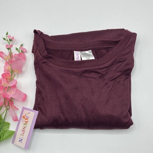 Women’s Hacci Knit Ultra Soft Comfy Sleep Lounge Pajama Long Sleeve Shirt Size L - Picture 5 of 6